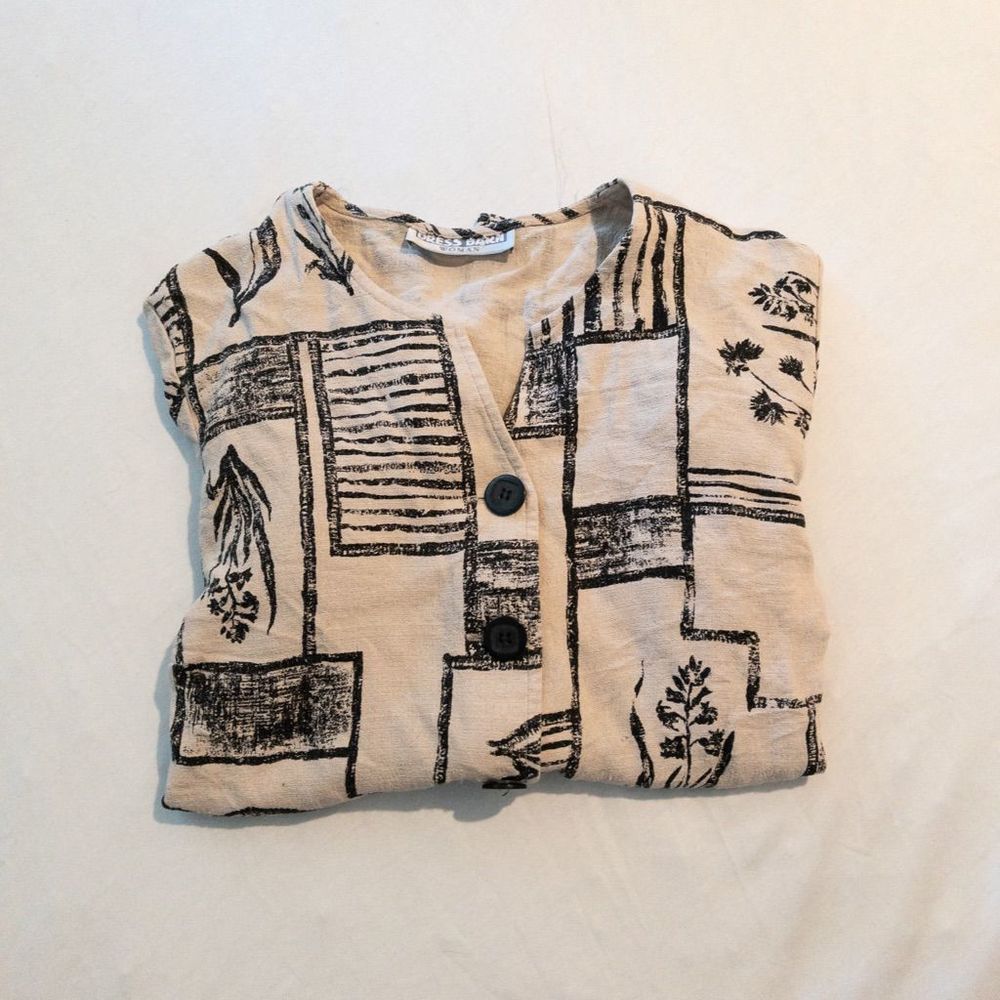 Dress Barn • Neutral Aloha Shirt
